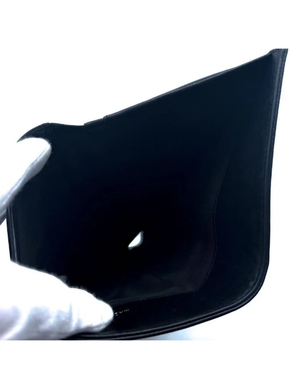 Chanel Wallet Jumbo CC Logo Caviar Trifold Round Charm Black
